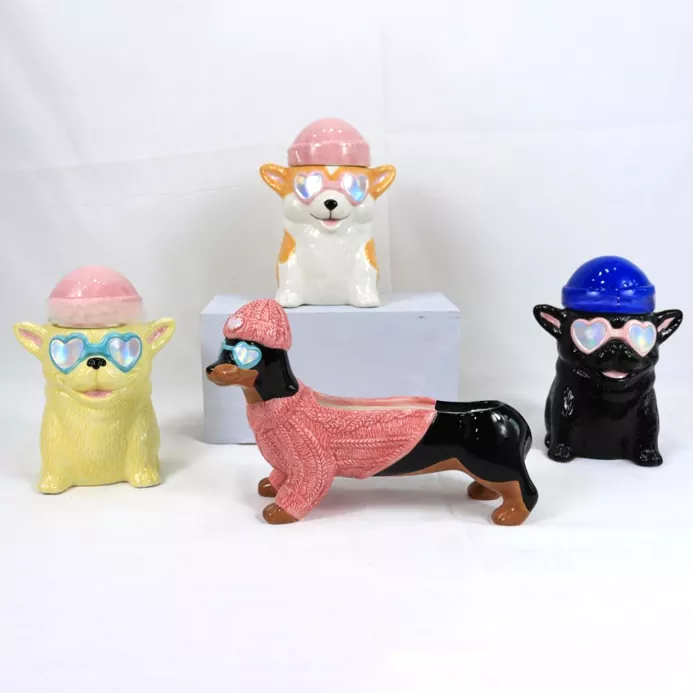 Giữ nến gốm động vật