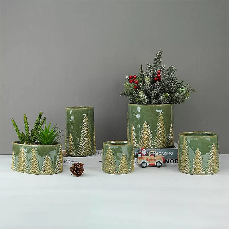 Bình thông Giáng sinh dập nổi